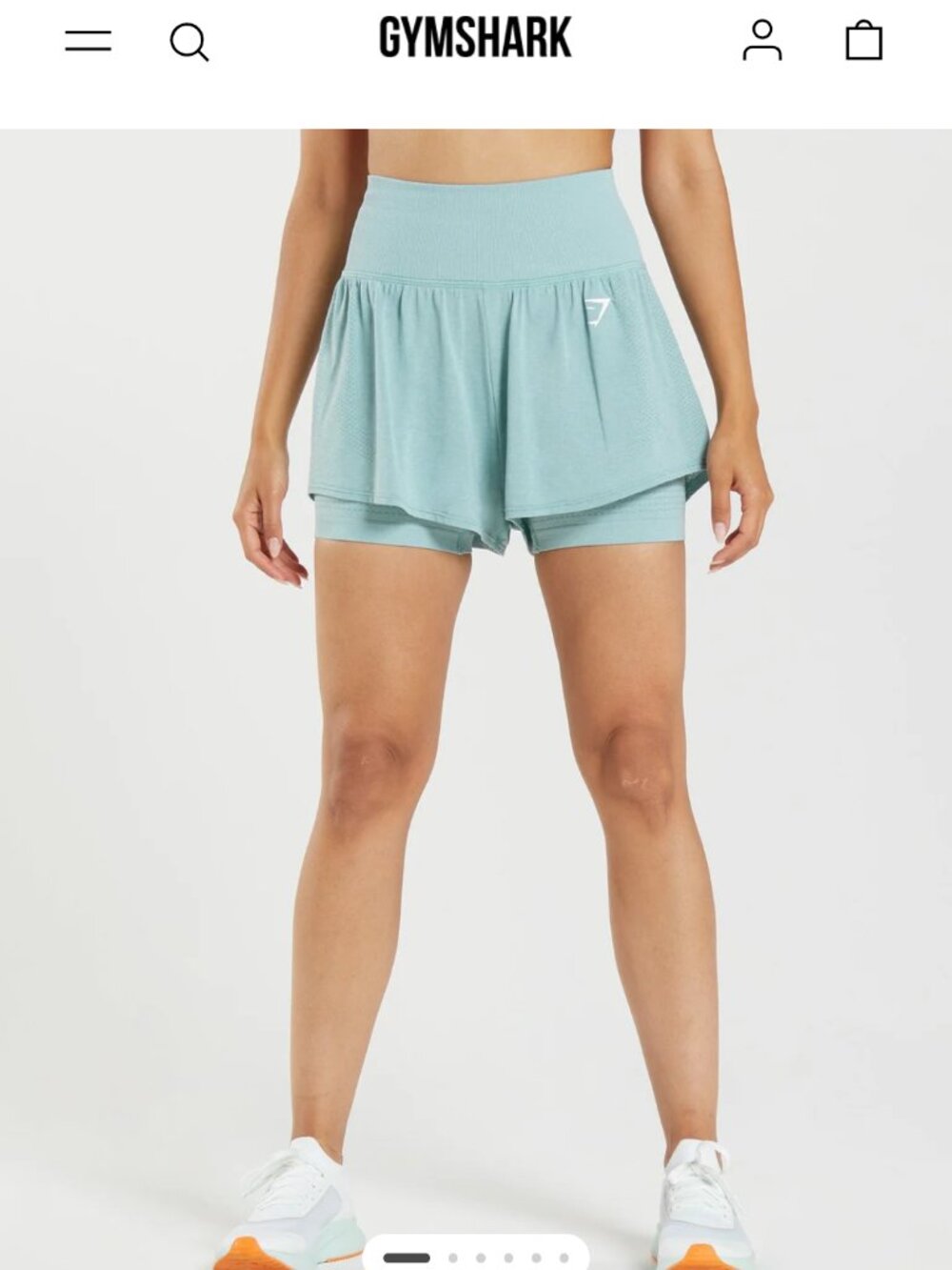 Gymshark 2 in 1 Seamless - Blue Marl XXL